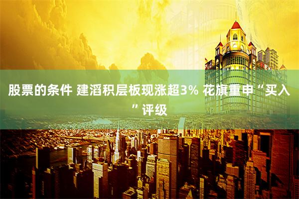 股票的条件 建滔积层板现涨超3% 花旗重申“买入”评级
